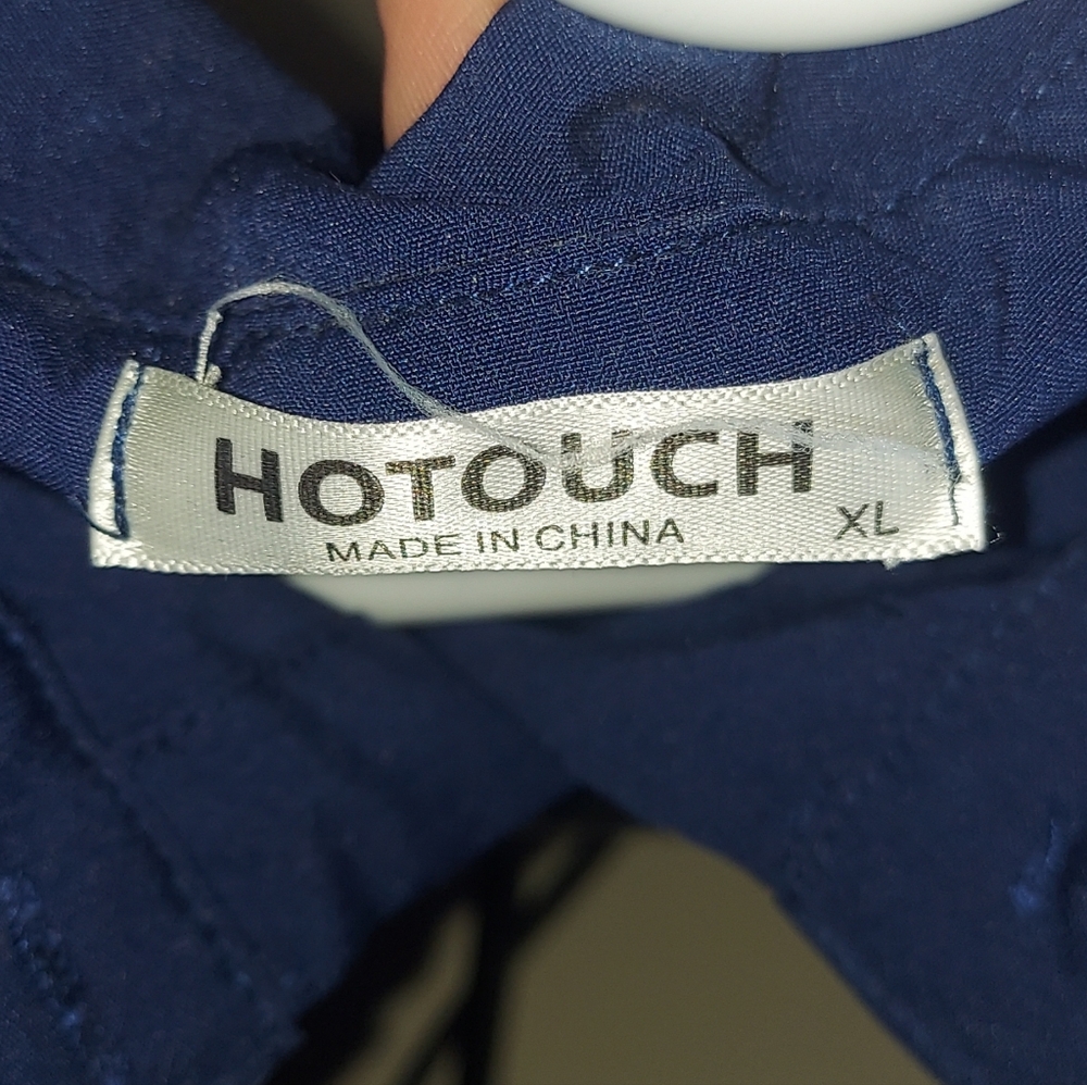 Hotouch Navy Women's Button Down XL - Picture 4 of 4